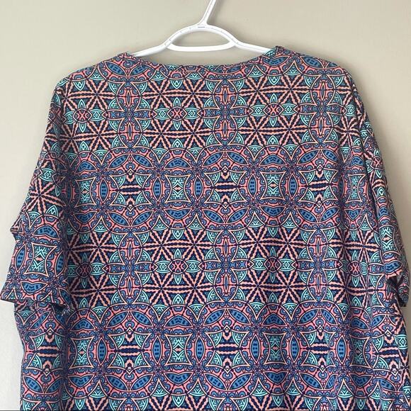 LuLaRoe High Low Blue and Orange Tee Size X-Small - Picture 8 of 9